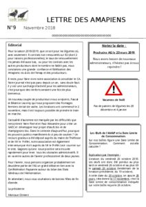 Lettre aux amapiens de novembre 2018 - cliquez sur l'image pour ouvrir le pdf